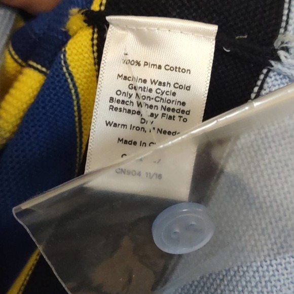 Talbots Pima Cotton 3/4 Button Sleeve Sweater Medium blue - Picture 6 of 10